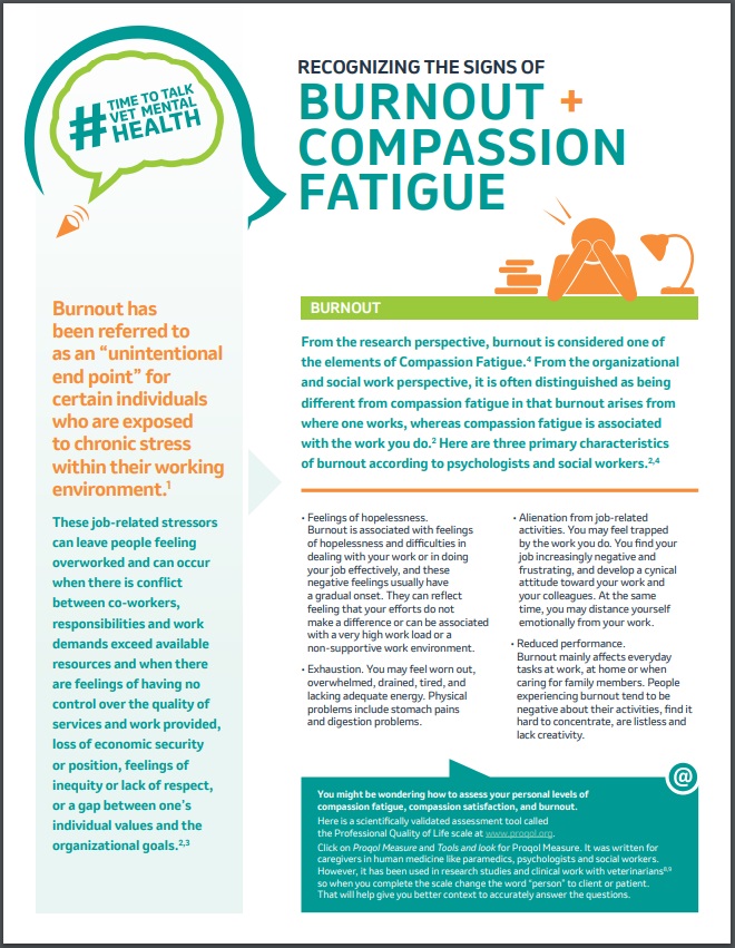 Recognizing the signs of burnout and compassion fatigue