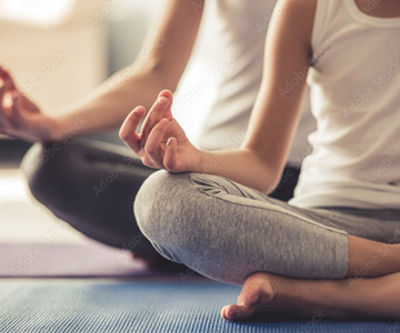 People meditating