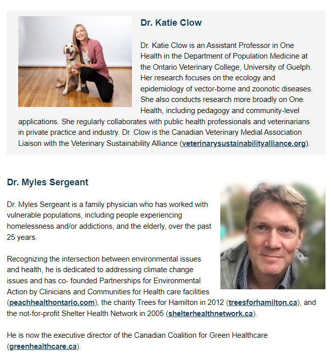 Dr. Katie Clow and Dr. Myles Sergeant