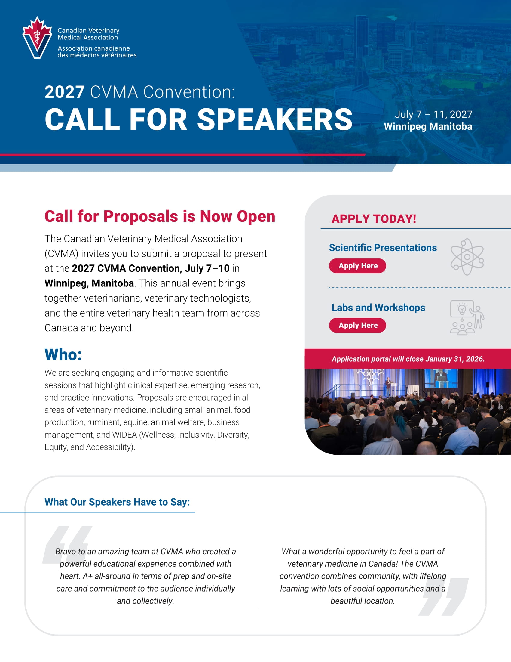 2027 Call For Speakers