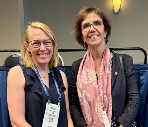 CVMA President, Dr. Tracy Fisher, with WOAH President, Dr. Susana Pombo